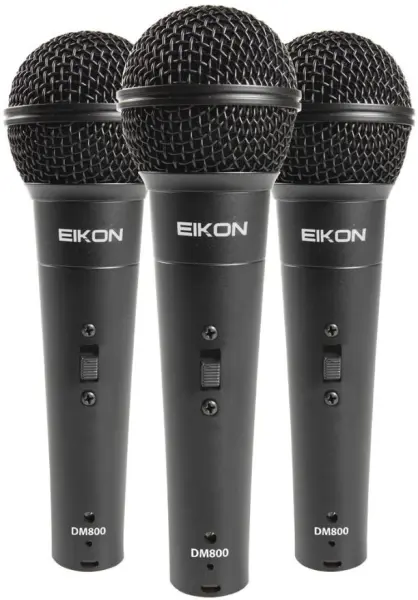 EIKON DM800 Dynamic Vocal Microphone Pack (3-Pack)