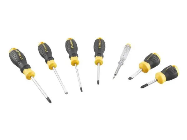 Stanley 6-Piece Cushion Grip Screwdriver Set with Voltage Tester