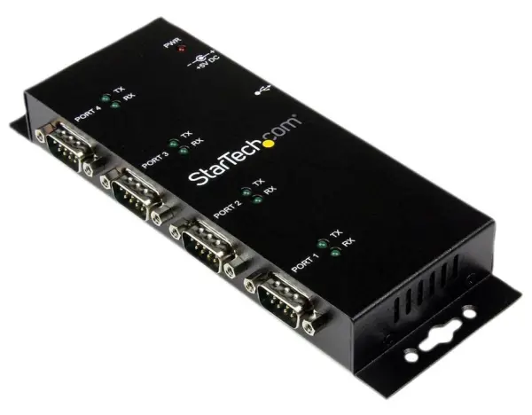 STARTECH 4-Port USB to DB9 RS232 Serial Adapter Hub