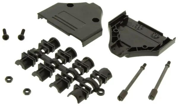 MH CONNECTORS 25-Pin Πλαστικό Καπάκι D-Sub, ABS, Κάλυμμα Καλωδίου 13mm