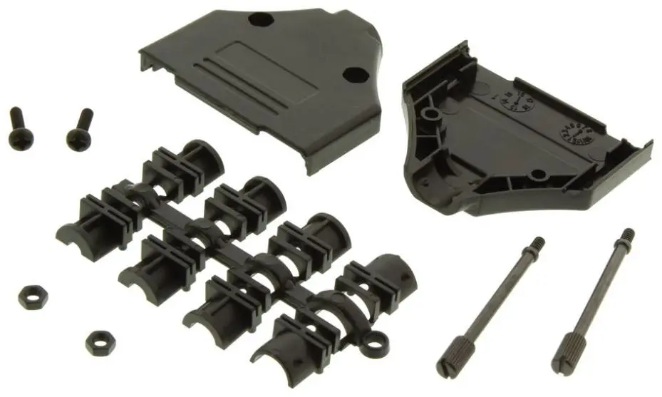 MH CONNECTORS 25pin plastová krytka D-Sub, ABS, kabel 13mm