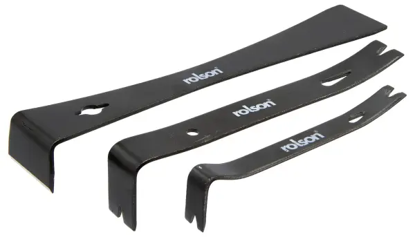 Rolson 3 Piece Carbon Steel Pry Bar Set