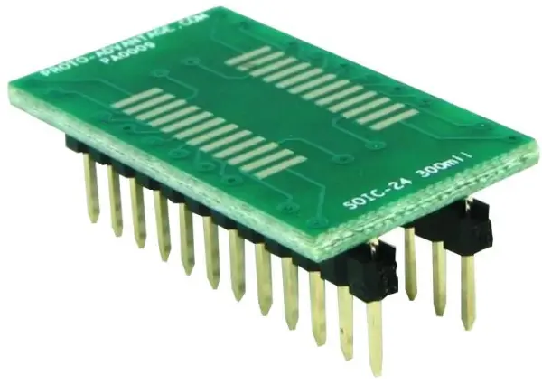 PROTO ADVANTAGE SOIC24 to DIP24 Adaptor, 1.27mm Pitch, 300mm