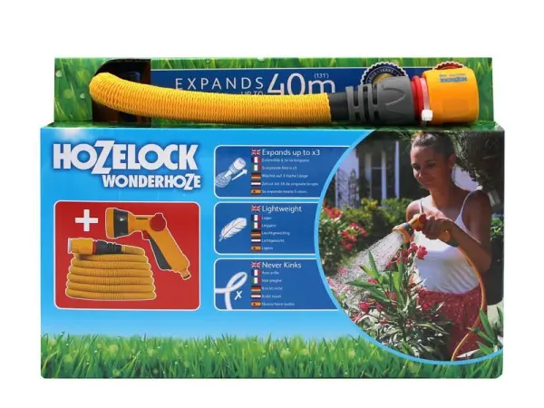 Hozelock Wonderhoze 40m Aufroller mit Multifunktions-Sprühpistole