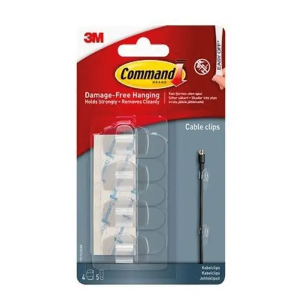 Command Clear Round Cord Clips 4pk