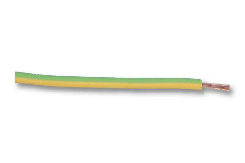 PRO POWER Cable Tri-Rated de Cuadro Eléctrico, 0.5mm², Verde/Amarillo, 100m