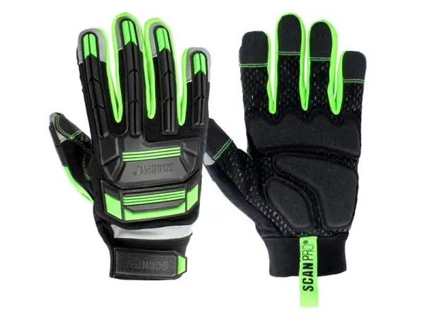 Scan Anti Impact Synthetic Leather & Polymer Gloves - L (Size 9)