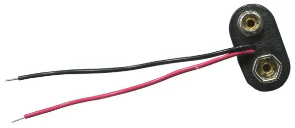 PRO POWER Conector Batería PP3, Entrada Lateral Flexible, Pack de 5