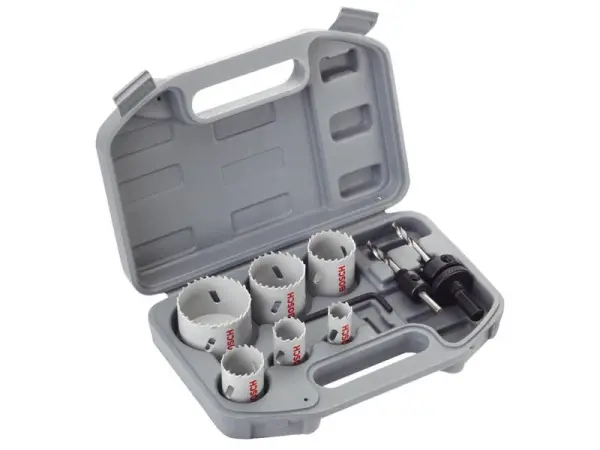 Bosch 9-Piece Bi-Metal HSS Hole Saw Set for Electricians