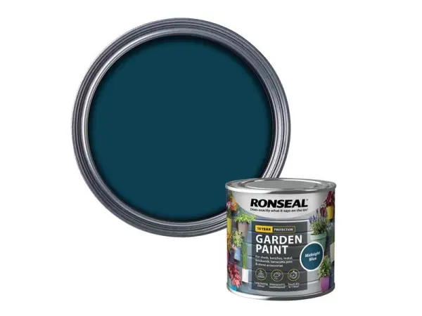 Ronseal Tinta para Jardim, Azul Meia-Noite, 250ml