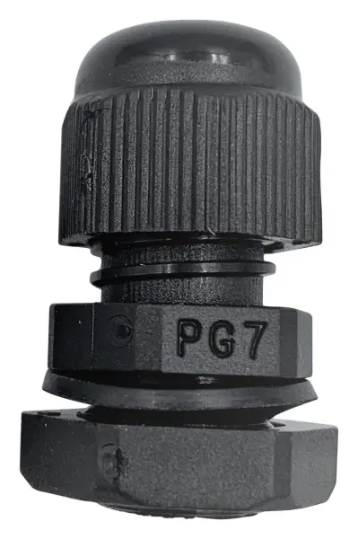 PRO ELEC Nylon Cable Gland PG13.5, 6-12mm Cable Range, IP68 - Black