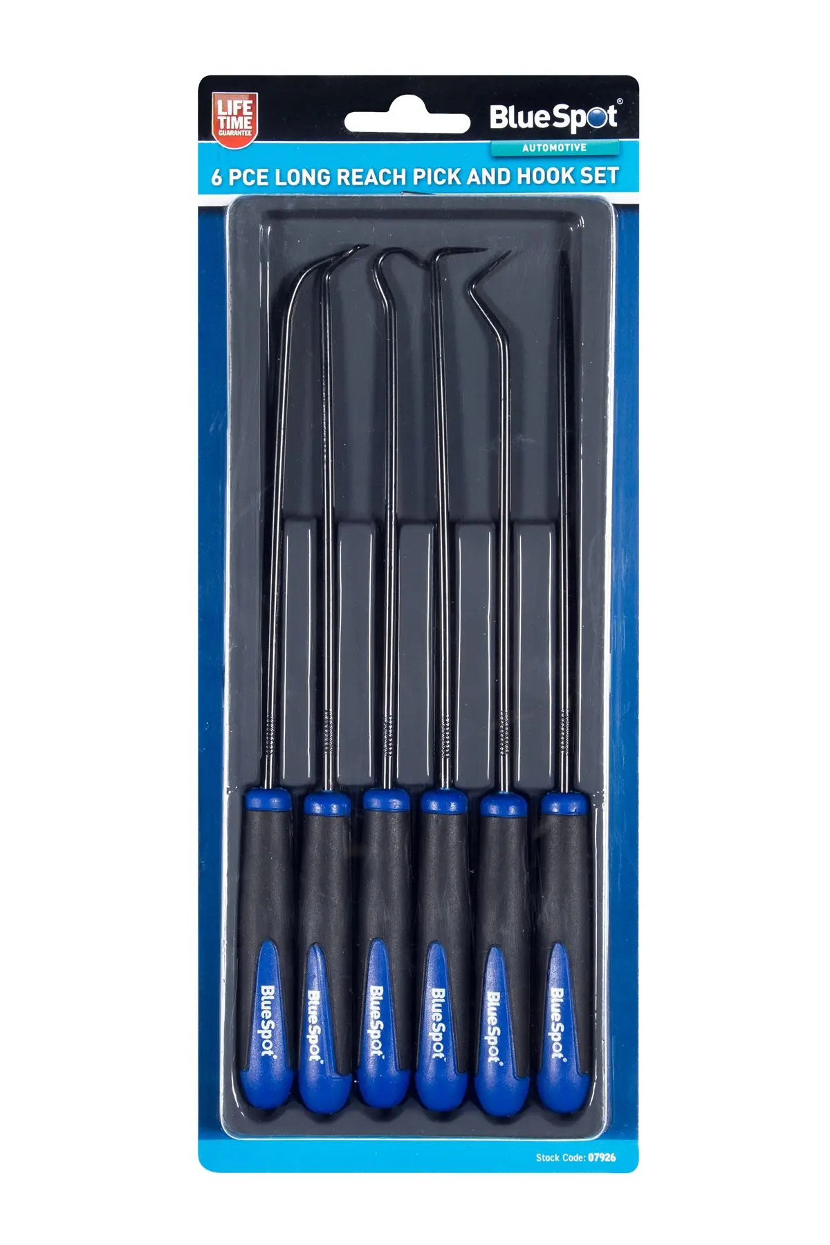 Blue Spot Tools 6-Piece Long Reach Pick & Hook Set, Carbon Steel