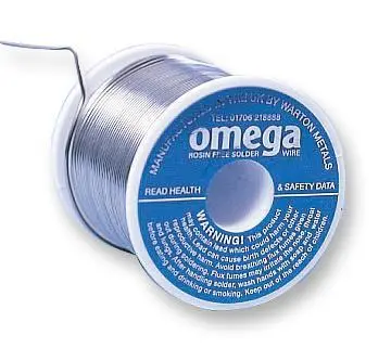 OMEGA Rosinvrije Sneldrogende Soldeerdraad 2% Vloeimiddel, 26SWG, 250g, 183-185
