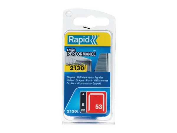 Rapid 53/6B 6mm Galvanised Staples, Pack of 2000