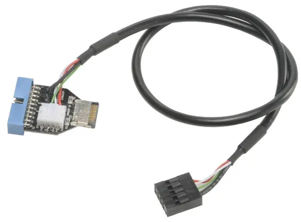 AKASA USB 3.1 Gen 2 to Gen 1 19-Pin Adapter Cable, 400mm