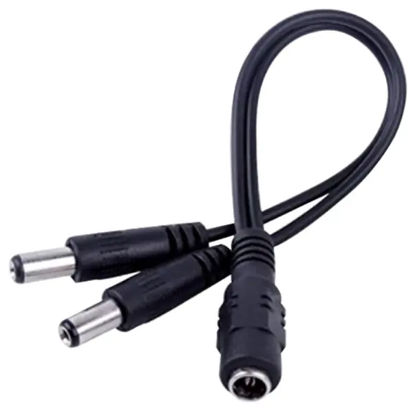 Tiger Power Supplies 2.1mm AWG Splitter Cable, 200mm, Black