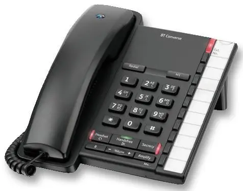 Téléphone de bureau BT Converse 2200, Noir