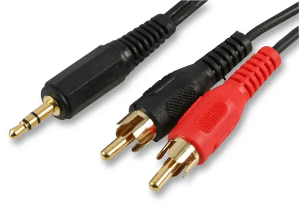 PRO SIGNAL Cable Audio 3.5mm a 2 RCA, 5m Negro