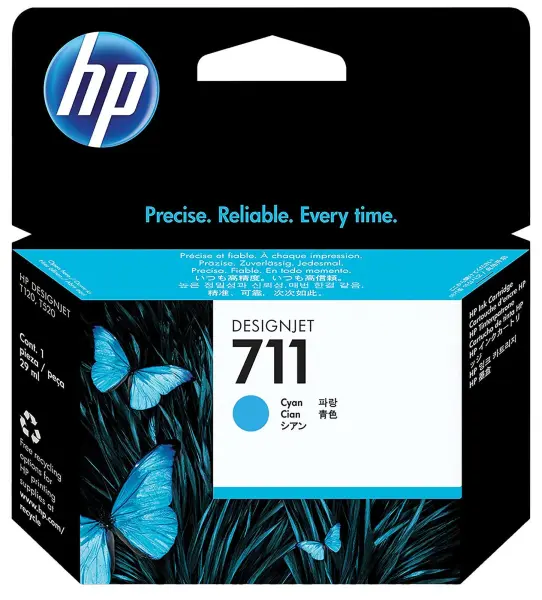 HEWLETT PACKARD HP711 Original DesignJet Ink Cartridge - Cyan