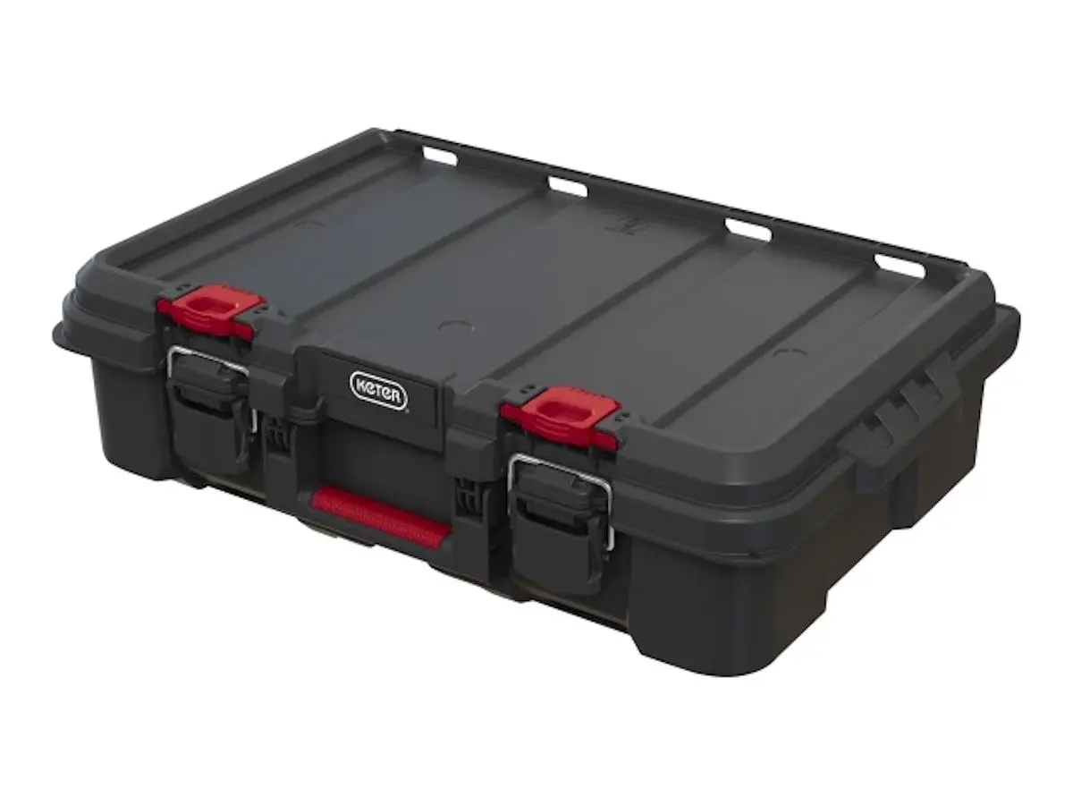 Keter Stack N Roll Power Tool Case, Recycled Plastic, IP54 Rated