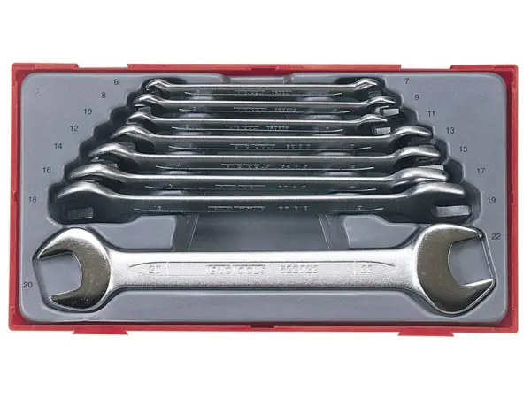 Teng TT6208 Jeu de clés ouvertes métriques, 8 pièces