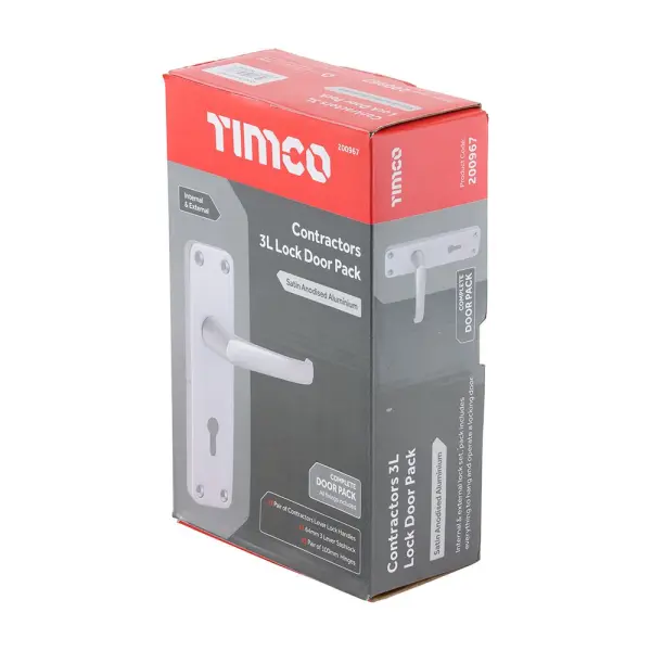 Timco Set Kunci Pintu Kontrak Lengkap SAA, Aluminium, 154 × 40 mm