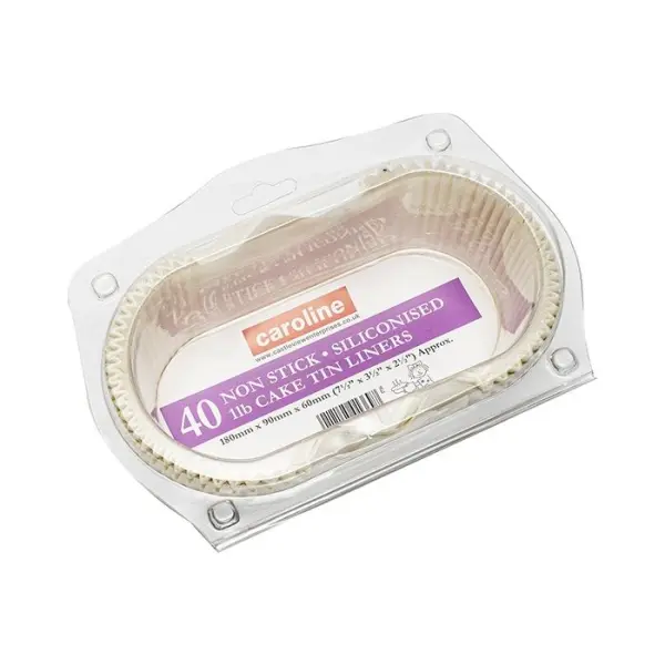 Caroline Loaf Cake Tin Liners 1lb 40 Pack