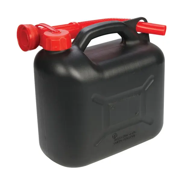 Silverline Bidón de Combustible Plástico 5L Negro