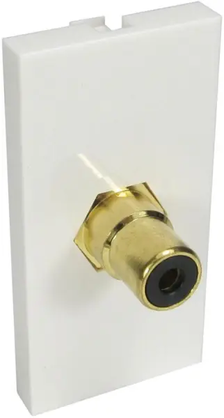 PRO SIGNAL Black RCA Female to Female Euro Module, 50x25mm