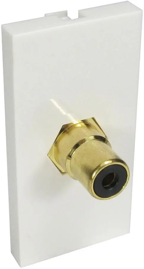 PRO SIGNAL מודול RCA נקבה לנקבה שחור Euro, 50x25 מ״מ