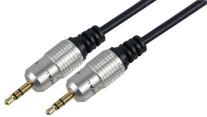 Pro Signal 3.5mm 스테레오 잭 플러그 케이블 20m, 골드 플레이팅, 블랙