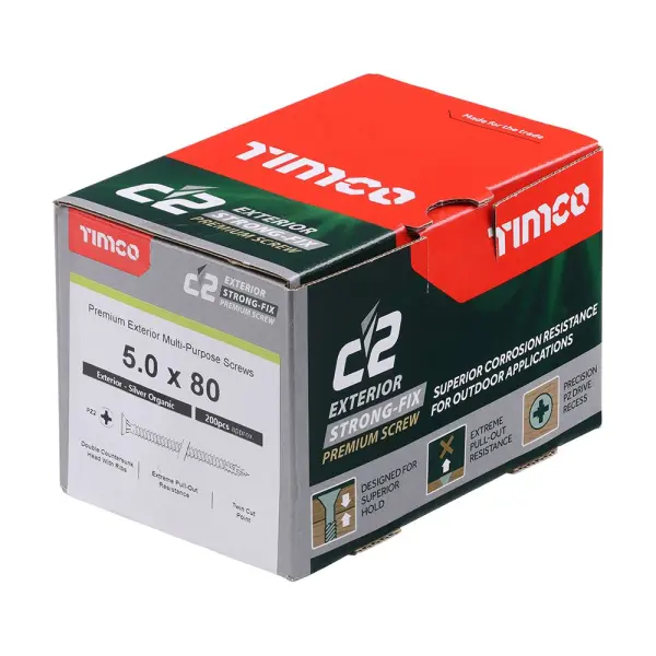 Vis extérieure Timco C2 Strong-Fix PZ CSK 5 x 80 mm