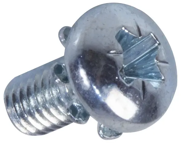 TR FASTENINGS M3 x 6mm Steel BZP Pan Head Pozidriv Screws, 100 Pack