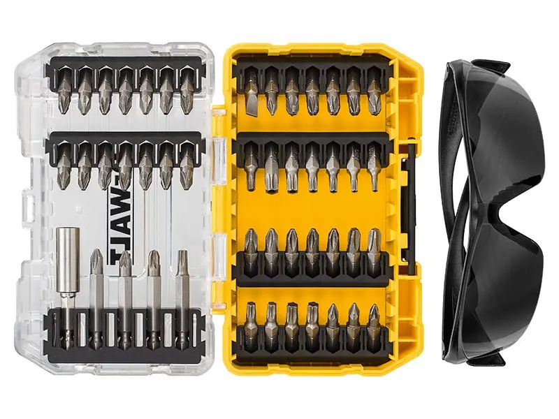 DEWALT DT70703 - Kit de 47 pièces pour vissage avec lunettes de sécurité