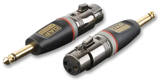 XCALIBER - Adaptor XLR Perempuan 3-Pin ke Jack Mono Lelaki 6.35mm (1/4 inci)