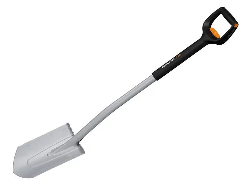 Fiskars Xact Telescopic Pointed Spade, 110.8-130cm