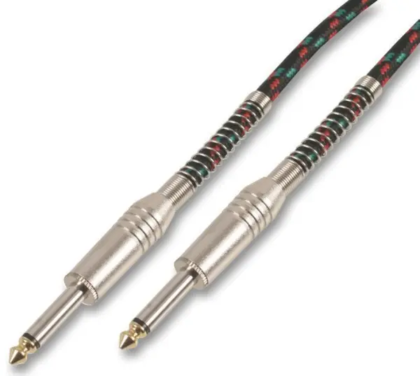 PULSE 6.35mm Μονό Jack σε Jack Καλώδιο Κιθάρας, 5m, Μαύρο