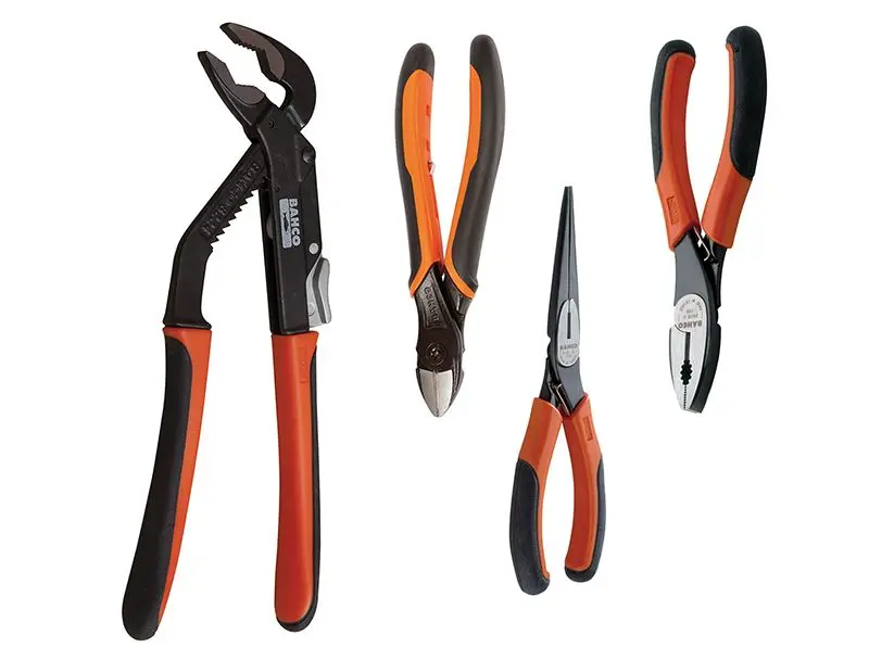 Bahco 9897 Plier Set, 4-Piece with Ergo Handles