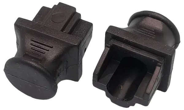 RJ45 Port Dust Covers, Black, Pack of 100