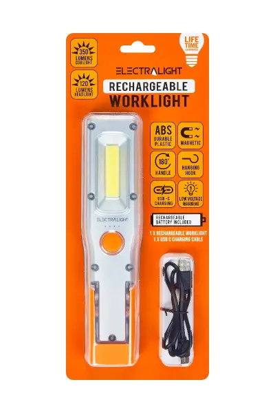 Blue Spot Tools Electralight 350 Lumen Rechargeable Work Light, 286 g