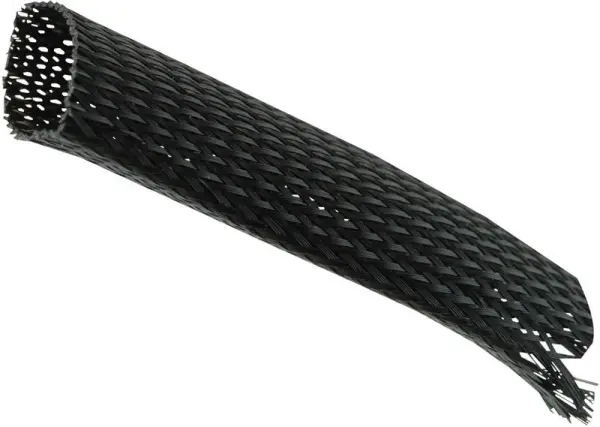 PRO POWER Expandable Braided Sleeving, Black, 40-63mm, 10m