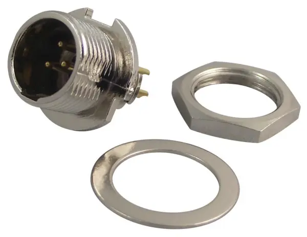 REAN Mini-XLR konektor, šroubovací, 5-pólový, pozlacený