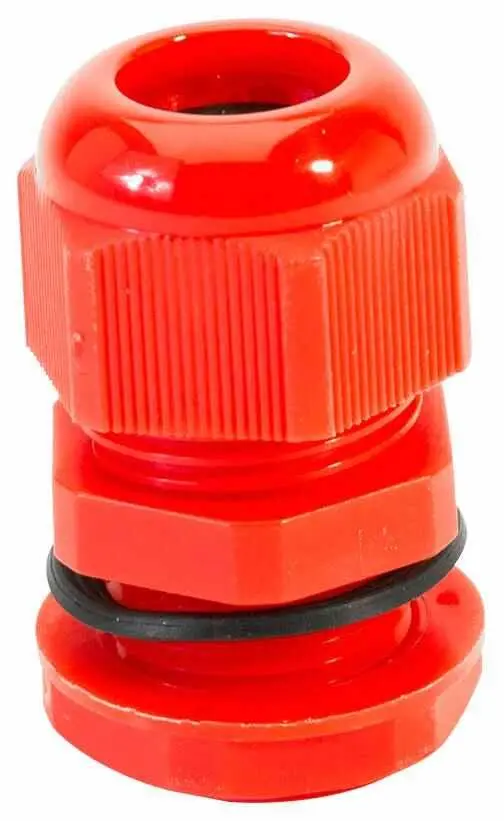 HELLERMANNTYTON - Nylon Kabelverschraubung Domkopf Rot 6-12mm M20S 10er Pack