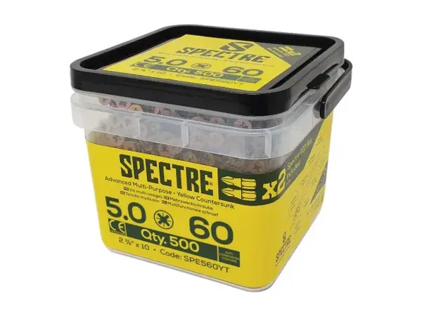 ForgeFix Spectre PZ 목재 나사, CSK, 5.0×60mm, 500개 튜브