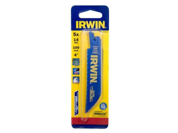 IRWIN Lama per Sega Sabre 414R per Metallo, 100mm, 14 DPI, Confezione da 5