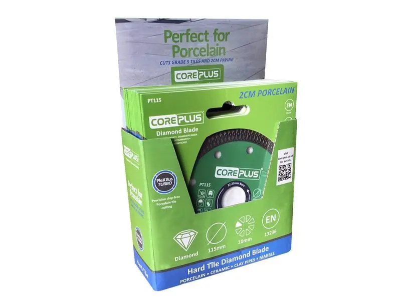 CorePlus Diamantový kotouč na porcelán 115 mm, balení 15 ks