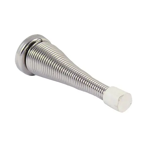 Timco Spring Door Stops, Nickel Finish, 78mm x 24mm (Pack of 2)