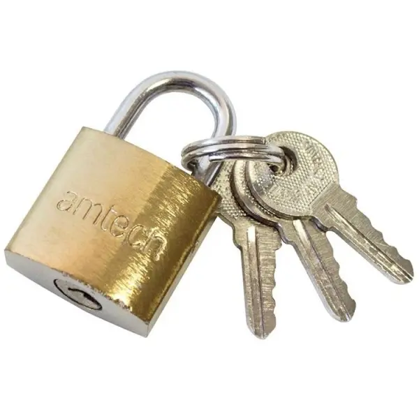 Amtech Brass Padlock 20mm