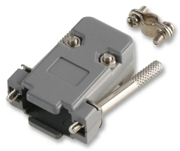 Connecteur à vis papillon PRO POWER D-Hood 9 broches, en plastique gris