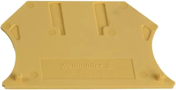 WEIDMULLER DIN Rail Eindplaat, Geel